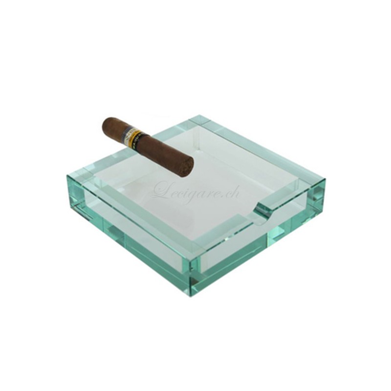 Cendrier carré en verre pour 4 cigares Bloq