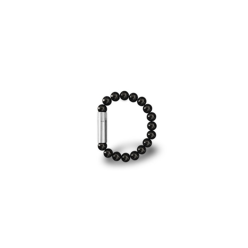 Les Fines Lames Punch Bracelet SOLO STEEL Onyx