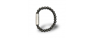 Les Fines Lames Punch Bracelet SOLO STEEL Onyx