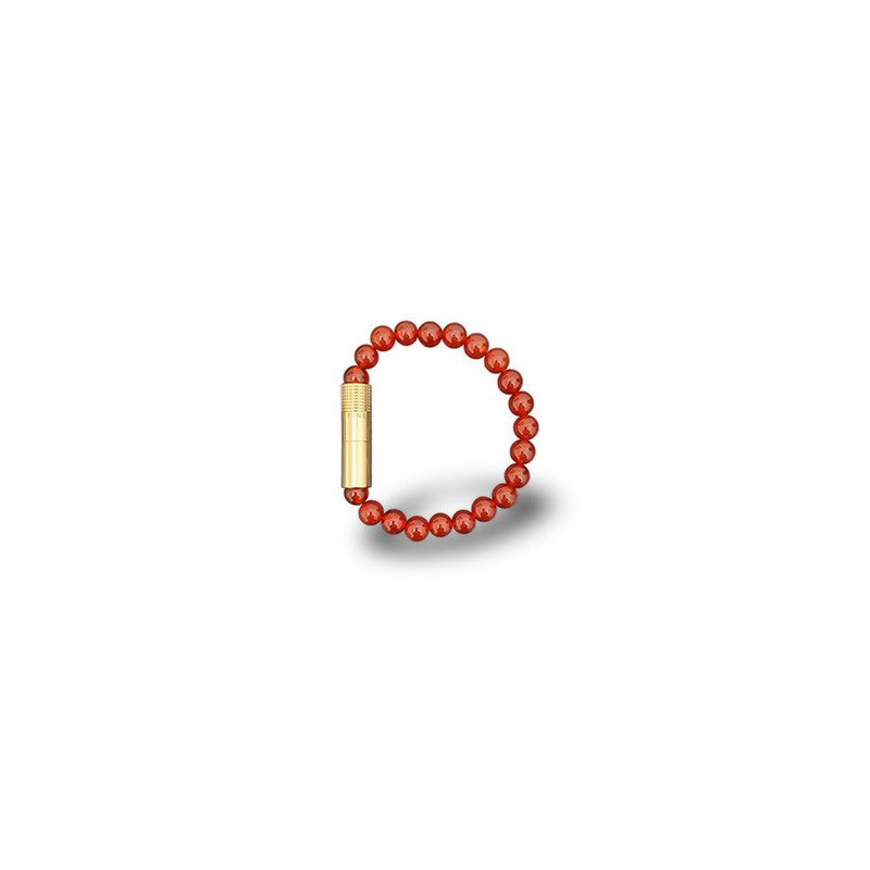 Les Fines Lames Punch Bracelet solo Gold Carneliane