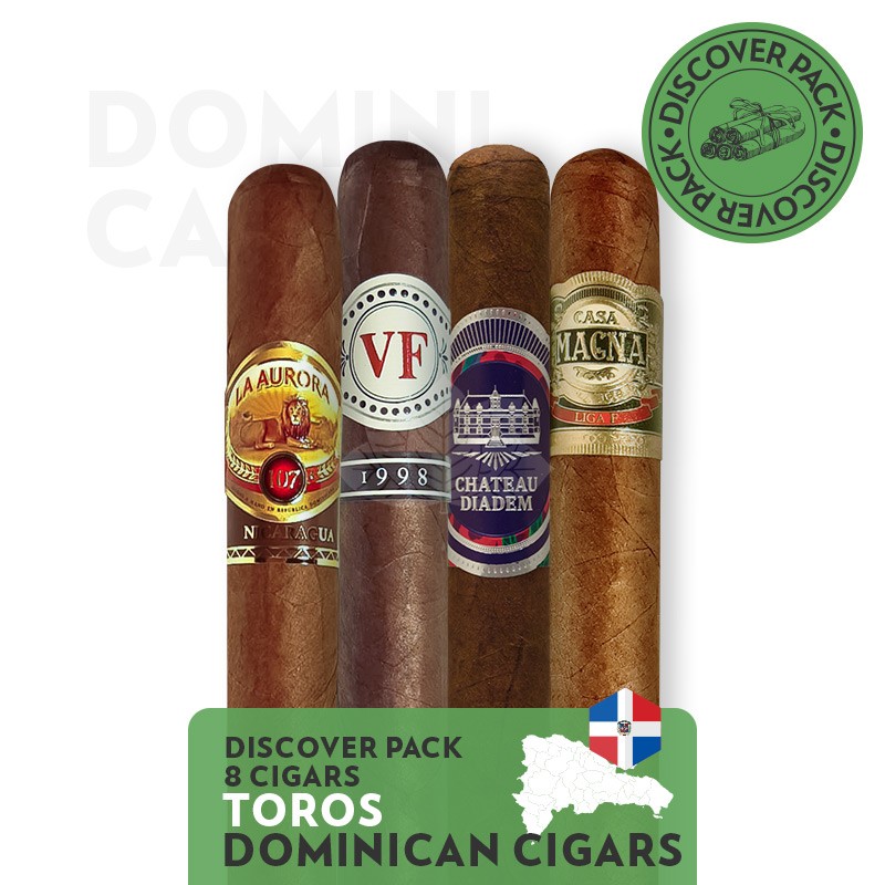 Pack découverte cigares dominicains Toro (8 cigares)