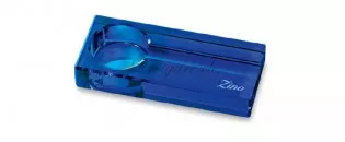 Cendrier Zino verre optique Bleu